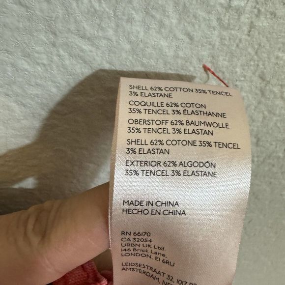 Anthropologie Pilcro Wide Leg Pants 28 Red Wash High Rise Boho - Picture 4 of 4